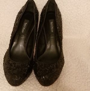 White House / Black Market black sequined pumps